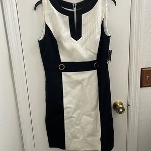 NWT Tahari dress white & black